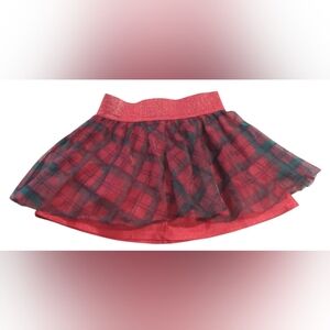 Holiday Time Plaid Red Skirt Size 24 Months.
